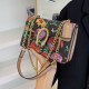 Khaki Fashion Street Print Patchwork Bags