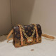 Brown Fashion Street Print Chains Bags