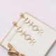 Gold Fashion Vintage Letter Hot Drill Earrings