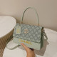 Green Fashion Street Letter Hot Drill Bags