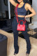 Black Fashion Casual Solid Patchwork Regular High Waist Conventional Solid Color Bottoms