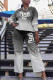 Black Fashion Casual Gradual Change Letter Print Basic O Neck Long Sleeve Two Pieces