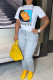 Grey Fashion Casual Solid Patchwork Regular High Waist Conventional Solid Color Bottoms