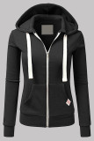 Pink Fashion Casual Solid Patchwork Zipper Hooded Collar Outerwear