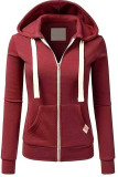 Orange Fashion Casual Solid Patchwork Zipper Hooded Collar Outerwear