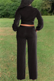Red Fashion Casual Solid Bandage Turndown Collar Long Sleeve Two Pieces