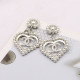 Silver Fashion Simplicity Letter Pearl Earrings
