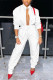 White Sexy Casual Solid Basic Long Sleeve Two Pieces