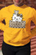 Yellow Casual Sportswear Print Patchwork O Neck Tops
