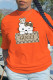 Orange Casual Street Print Patchwork O Neck T-Shirts