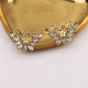 Gold Fashion Vintage Letter Hot Drill Earrings