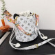White Fashion Vintage Print Patchwork Bags