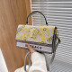 Grey Fashion Casual Letter Print Patchwork Bags