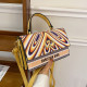 Orange Fashion Street Letter Patchwork Bags