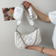 White Fashion Casual Letter Patchwork Bags