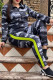 Camouflage Fashion Street Print Patchwork O Neck Long Sleeve Two Pieces