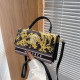 Black Fashion Casual Letter Print Patchwork Bags