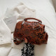 Brown Fashion Casual Letter Patchwork Bags