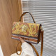 Dark Brown Fashion Casual Letter Print Patchwork Bags
