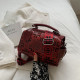 Burgundy Fashion Casual Letter Patchwork Bags