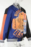 Multicolor Fashion Casual Print Patchwork Cardigan Outerwear
