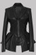Black Fashion Casual Solid Patchwork Turndown Collar Outerwear
