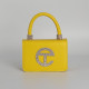 Yellow Fashion Vintage Letter Hot Drill Bags