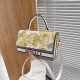 White Fashion Casual Letter Print Patchwork Bags