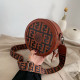 Brown Fashion Vintage Letter Patchwork Bags