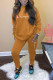 Ginger Fashion Casual Print Letter O Neck Long Sleeve Two Pieces