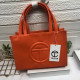 Orange Fashion Simplicity Geometric Letter Bags