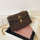 Deep Coffee Fashion Casual Letter Patchwork Bags