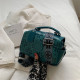 Peacock Blue Fashion Casual Letter Patchwork Bags