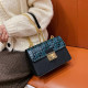 Green Fashion Vintage Letter Patchwork Bags