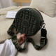 Green Fashion Vintage Letter Patchwork Bags