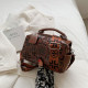 Coffee Fashion Casual Letter Patchwork Bags