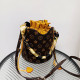 Black Fashion Vintage Print Patchwork Bags
