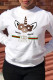 White Casual Street Print Patchwork O Neck Tops