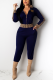Tibetan Blue Street Embroidery Patchwork Turndown Collar Long Sleeve Two Pieces