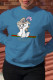 Blue Fashion Daily Print Patchwork O Neck Tops