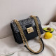 Grey Fashion Vintage Letter Patchwork Bags