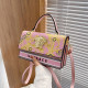 Pink Fashion Casual Letter Print Patchwork Bags