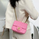 Rose Red Fashion Casual Letter Patchwork Bags