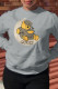 Grey Casual Character Print Patchwork O Neck Tops