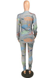 Pink Casual Letter Printing O Neck Long Sleeve Two Pieces