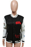 Green Fashion Casual Patchwork Embroidered Outerwear