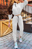Black Fashion Casual Solid Split Joint Zipper Collar Long Sleeve Two Pieces