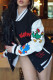 Black Fashion Casual Patchwork Embroidered Outerwear