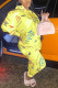 Yellow Fashion Casual Long Sleeve Hooded Collar Regular Sleeve Regular Print Two Pieces