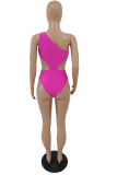 Rose Red Sexy Solid Hollowed Out Swimwears